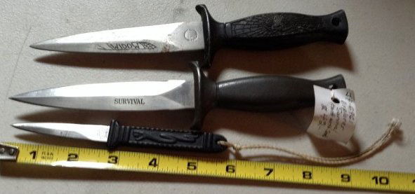 3 survival knives 1960's ? (1 of 1)