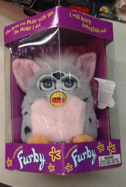 1998 New Furby Gray and Pink (1 of 1)