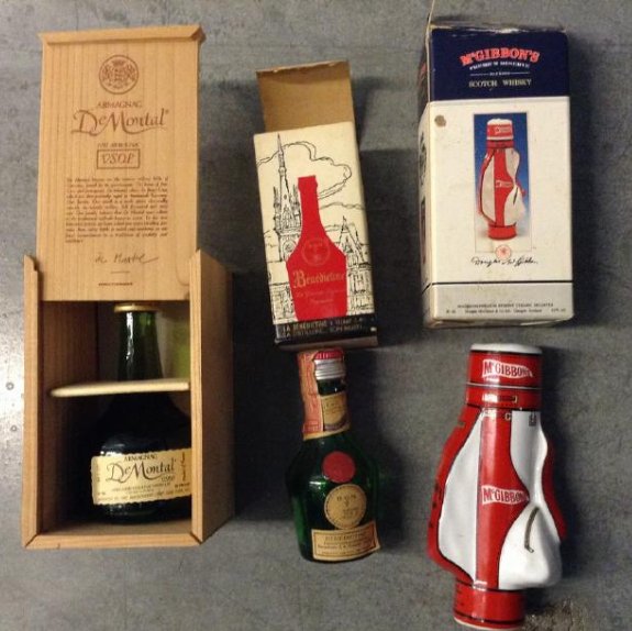 Misc Liquor Bottles Lot of 3: Any contents in bottle is Free; You are bidding on the bottle