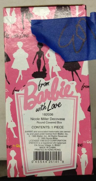Barbie with Love Nicole Miller Decovase hand mirror: Barbie with Love Nicole Miller Decovase hand mirror