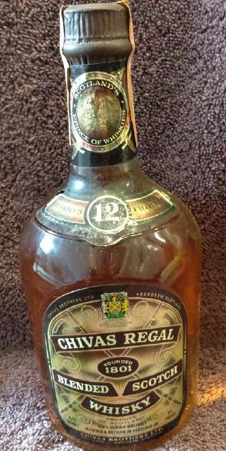 Chivas Regal- Blended Scotch Whisky 4/5 quart: Any contents in bottle is Free; You are bidding on the bottle