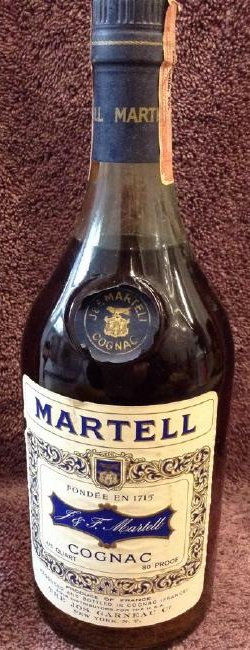 Martell Cognac 4/5 quart: Any contents in bottle is Free; You are bidding on the bottle