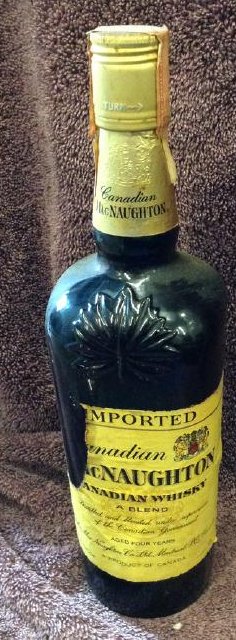 Canadain Mac Waughton Whiskey 4/5 quart: Any contents in bottle is Free; You are bidding on the bottle