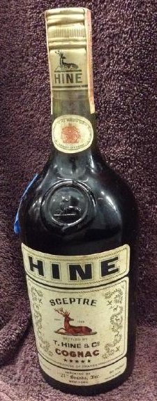 Hine Sceptre: Cognac 4/5 quart: Any contents in bottle is Free; You are bidding on the bottle