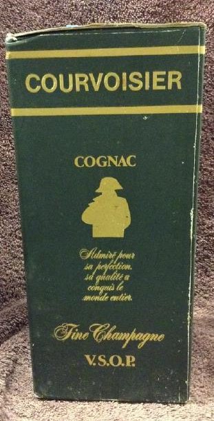 Courvoisier Cognac Fine Champagne: Any contents in bottle is Free; You are bidding on the bottle