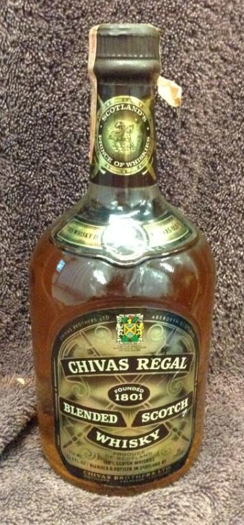 Chivas Regal Blended Scotch Whiskey 750ml: Any contents in bottle is Free; You are bidding on the bottle