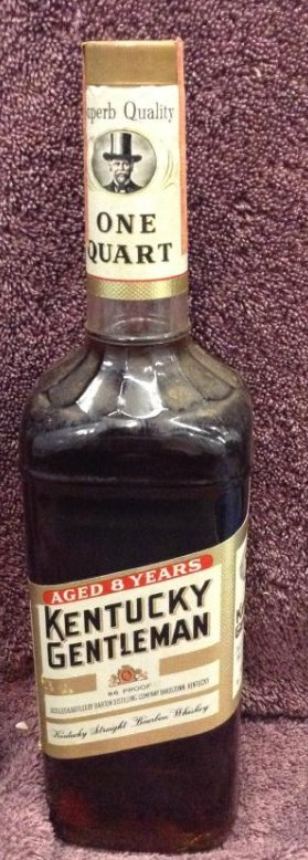 Kentucky Gentleman Kentucky Bourbon Whiskey one quart: Any contents in bottle is Free; You are bidding on the bottle