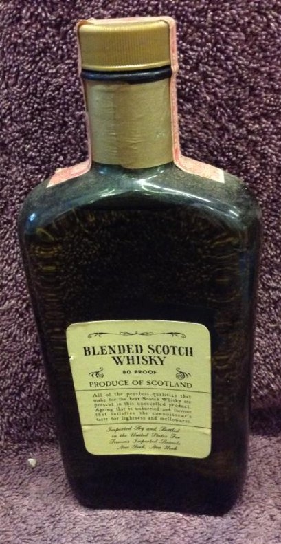 Blended Scotch Whiskey 4/5 pint: Any contents in bottle is Free; You are bidding on the bottle
