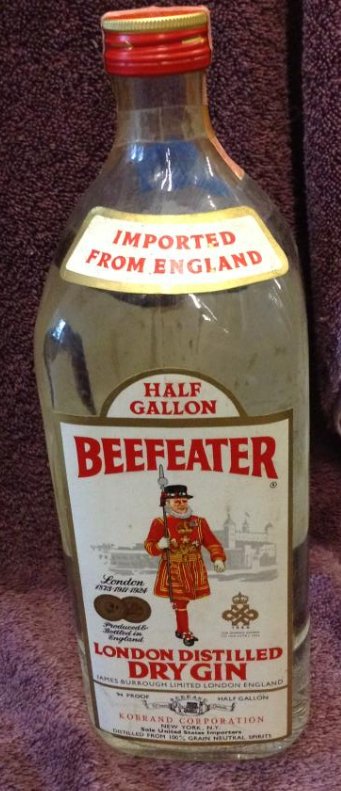 Deefeater London Distilled Dry Gin half gallon: Any contents in bottle is Free; You are bidding on the bottle