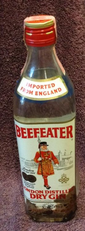 Beefeater London Distilled Dry Gin 4/5 quart: Any contents in bottle is Free; You are bidding on the bottle