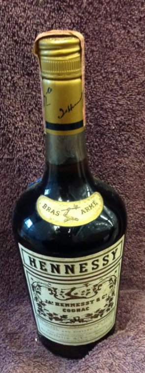 Hennessy J.A. Hennessy & C. Cognac 4/5 quart: Any contents in bottle is Free; You are bidding on the bottle