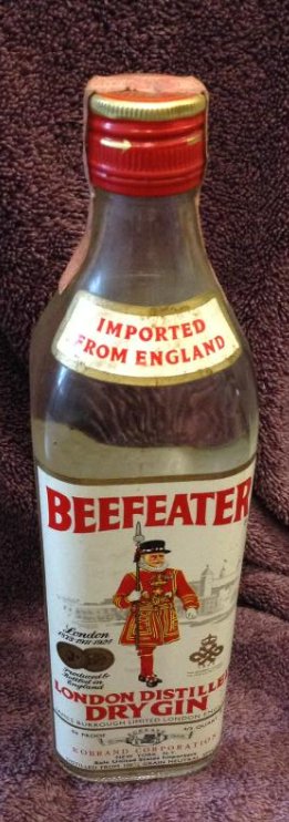 Beefeater London Distilled Dry Gin 4/5 quart: Any contents in bottle is Free; You are bidding on the bottle