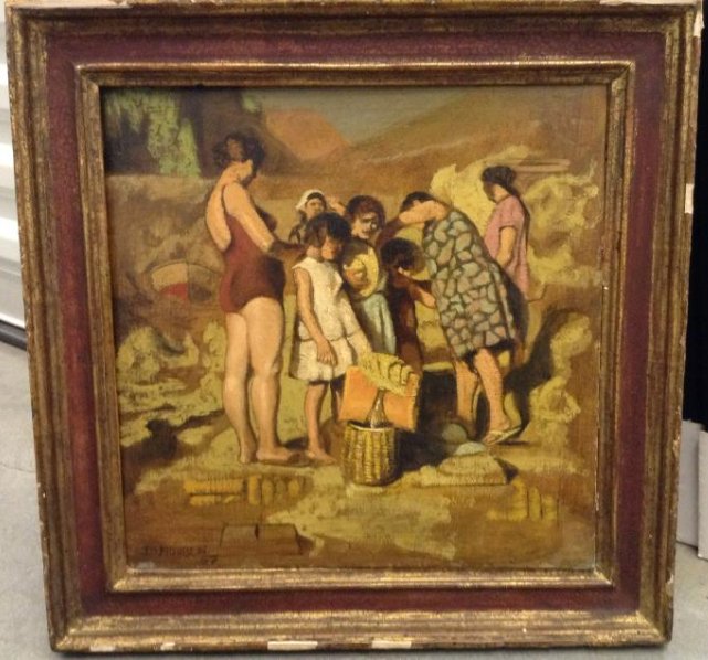 J.B. Fishbein 67 oil on canvas 15 x 15: J.B. Fishbein 67 oil on canvas 15 x 15