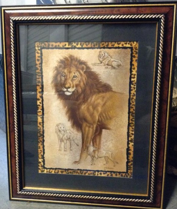 J Gibson print Lion 14 x 16 (1 of 1)