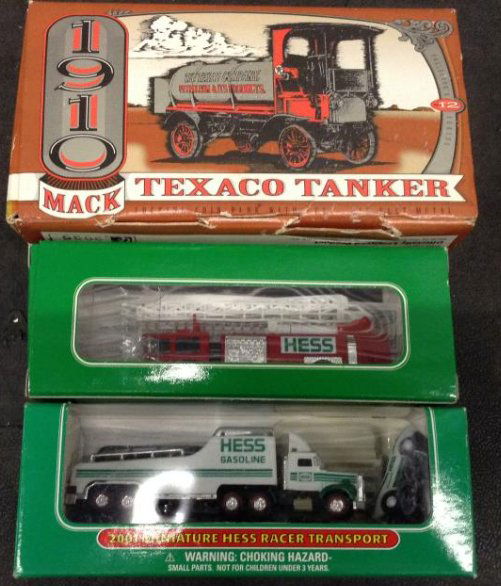 2 Hess trucks and 1910 Mack Texaco Tanker (1 of 1)