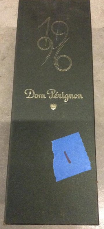 Don Perignon Vintage 1996 Bottle Sealed box: Any contents in bottle is Free; You are bidding on the bottle