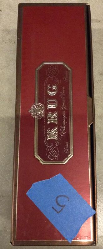 Krug Champangne 750ml in box: Any contents in bottle is Free; You are bidding on the bottle