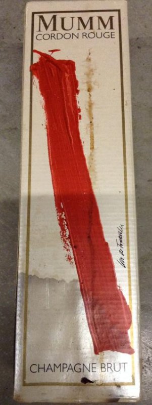 Mumm Cordon Rouge Champagne Brut 750ml with box: Any contents in bottle is Free; You are bidding on the bottle