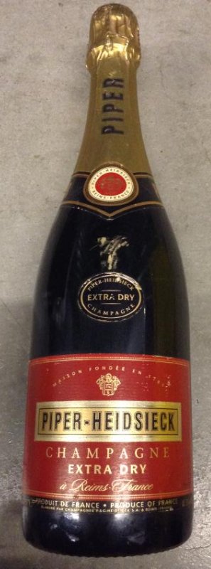 Piper Heidsieck Champagne extra dry 750ml: Any contents in bottle is Free; You are bidding on the bottle