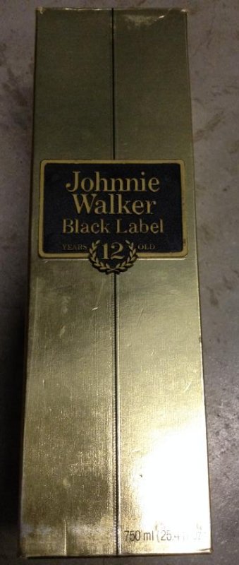 Johnnie Walker Black Label Bottle with box 750ml: Any contents in bottle is Free; You are bidding on the bottle