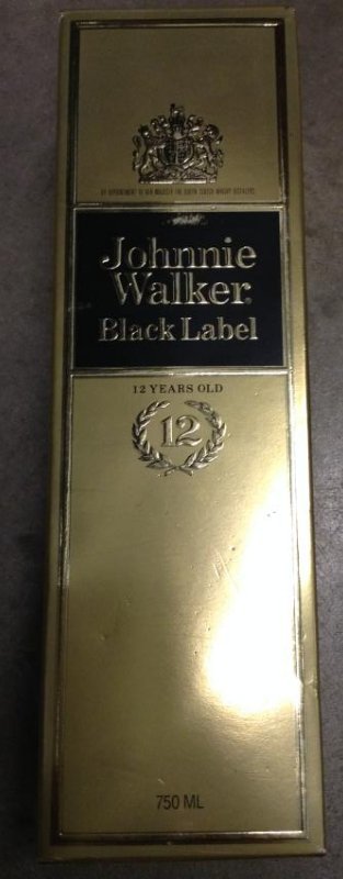 Johnnie Walker Black Label Bottle with box 750ml: Any contents in bottle is Free; You are bidding on the bottle