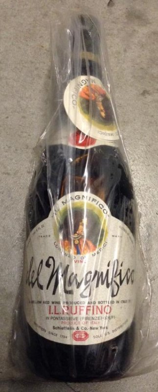 Iel Magnifico I.L. Ruffino 1972 1 pint 8 fl ozs: Any contents in bottle is Free; You are bidding on the bottle