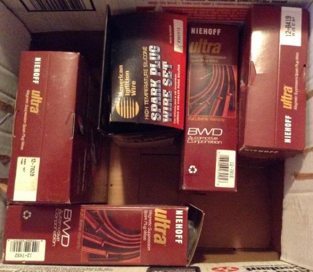 Vintage 60's & 70's New Spark plug Wire Sets (6 pieces): Vintage 60's & 70's New Spark plug Wire Sets (6 pieces)