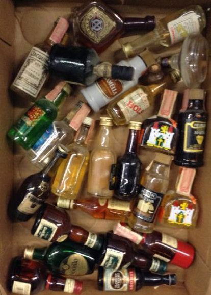 Vintage Mini Liquor Bottles tax stamps (1 of 1)