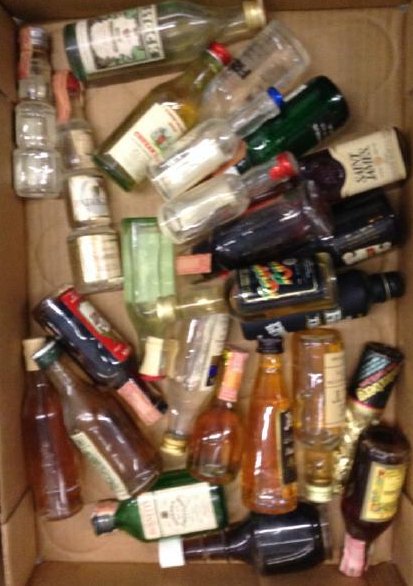 Vintage Mini Liquor Bottles tax stamps (1 of 1)