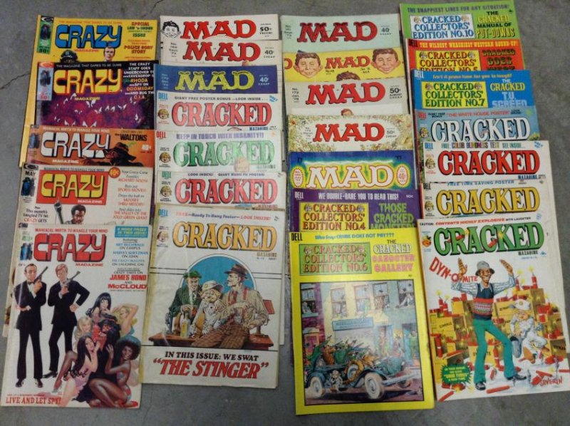 Assorted Vintage MAD & Cracked Magazines (1 of 1)