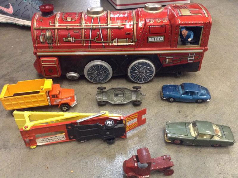 Lot of Toosie, Corgi toys with tin train engine (1 of 1)