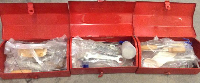 3 Tom Thumb toolboxes with tools (1 of 1)