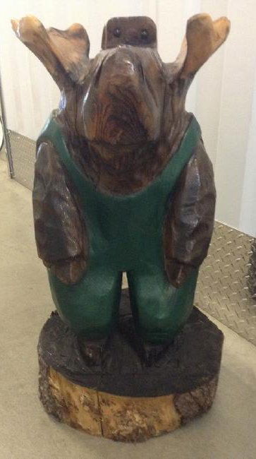 36" H Hand carved Moose Statue (1 of 1)