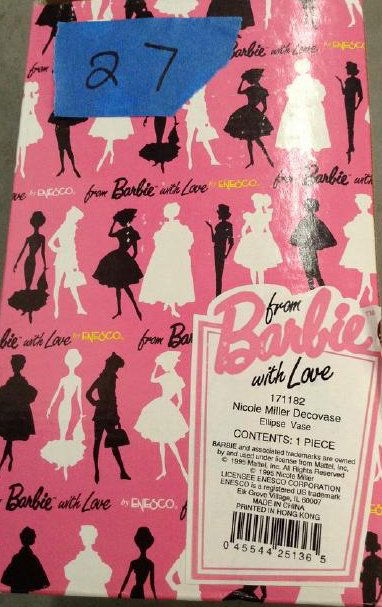 Barbie with Love Nicole Miller Ellipse Vase (1 of 1)