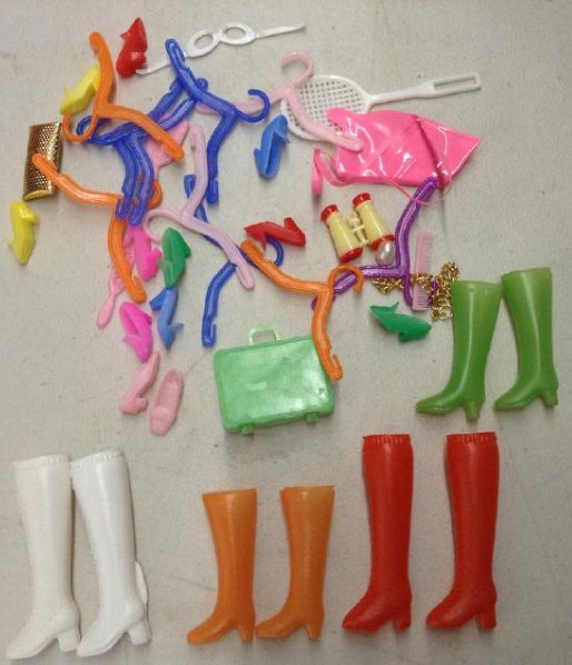 Vintage Barbie Boots suitcase hangers: Vintage Barbie Boots suitcase hangers