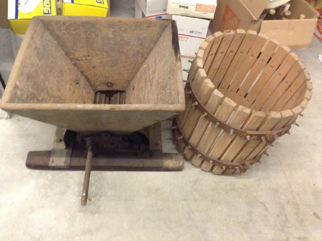 Vintage wine grinder press: Vintage wine grinder press