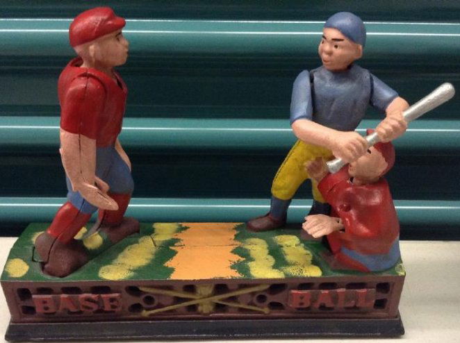 Cast Iron Bank Baseball (1 of 1)