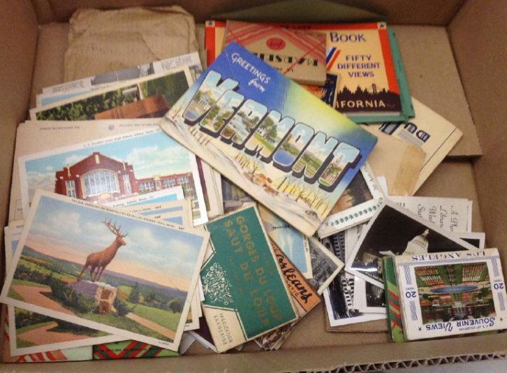 Box full 40's & 50's Postcards (1 of 1)