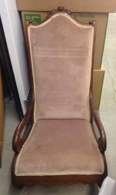 MCM Rocker Carved Wood: MCM Rocker Carved Wood
