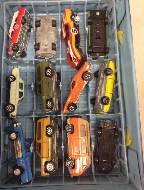 Matchbox cars and case: Matchbox cars and case