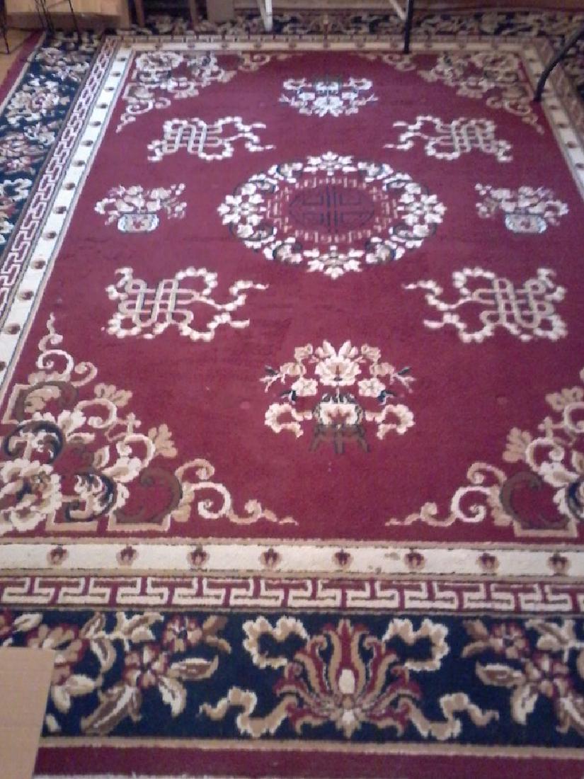 Area Rug - 129 x 98 red navy tan and white (1 of 1)