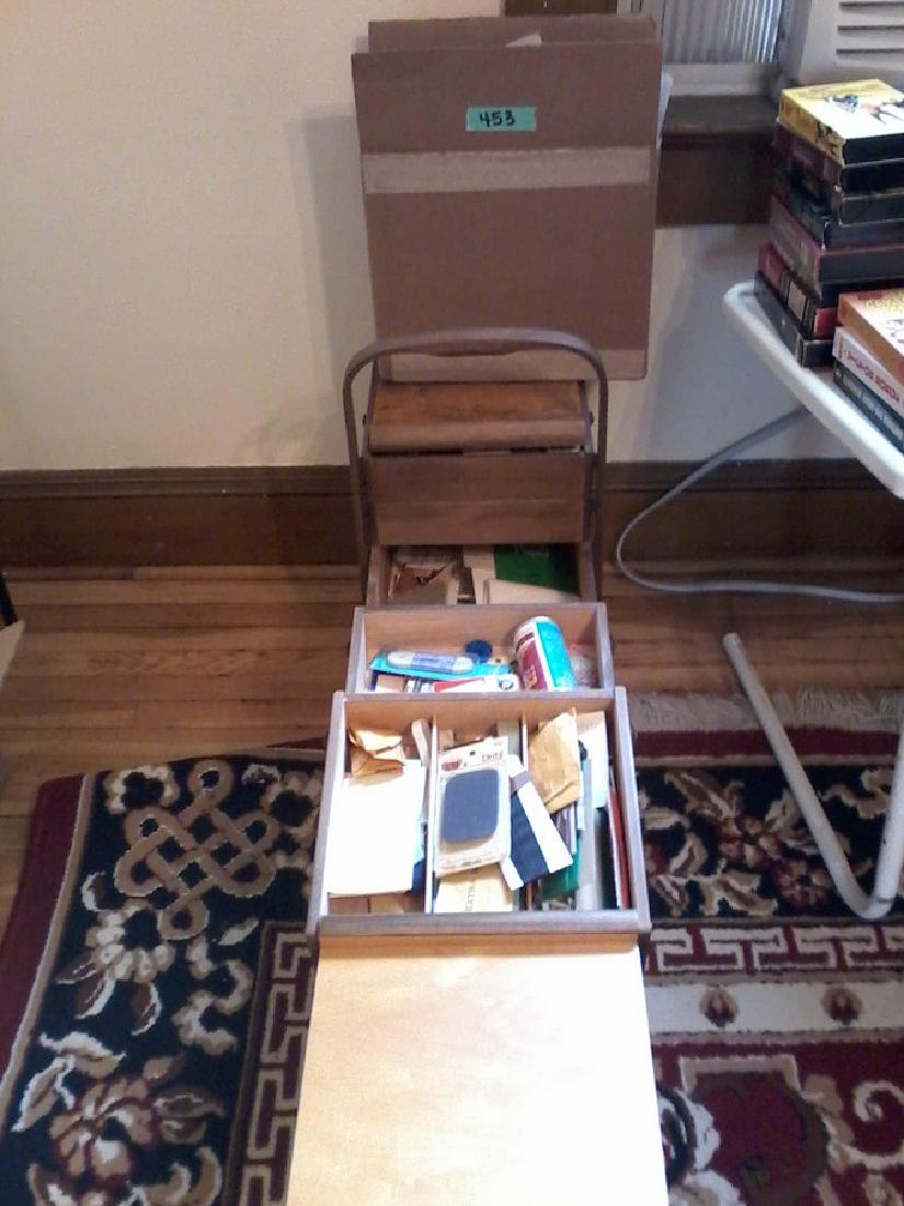 sewing table and contents (1 of 1)