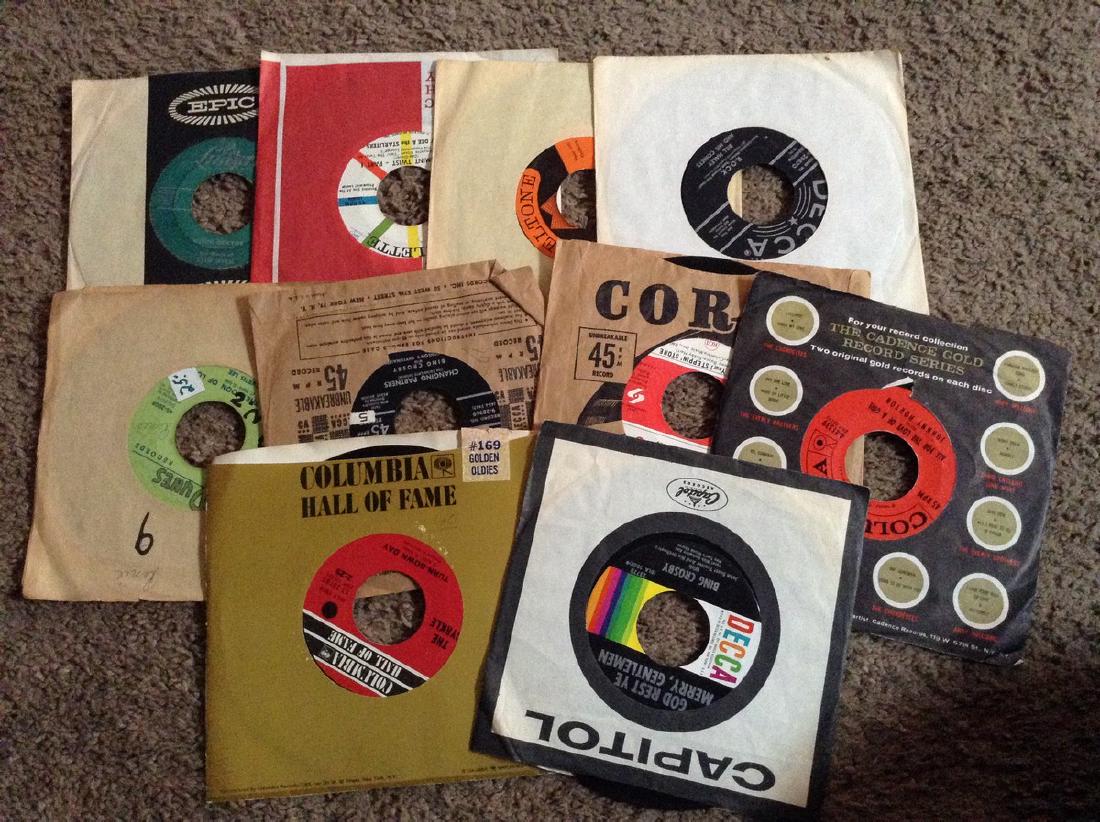 lot of 10 mixed artist 45 records (1 of 1)