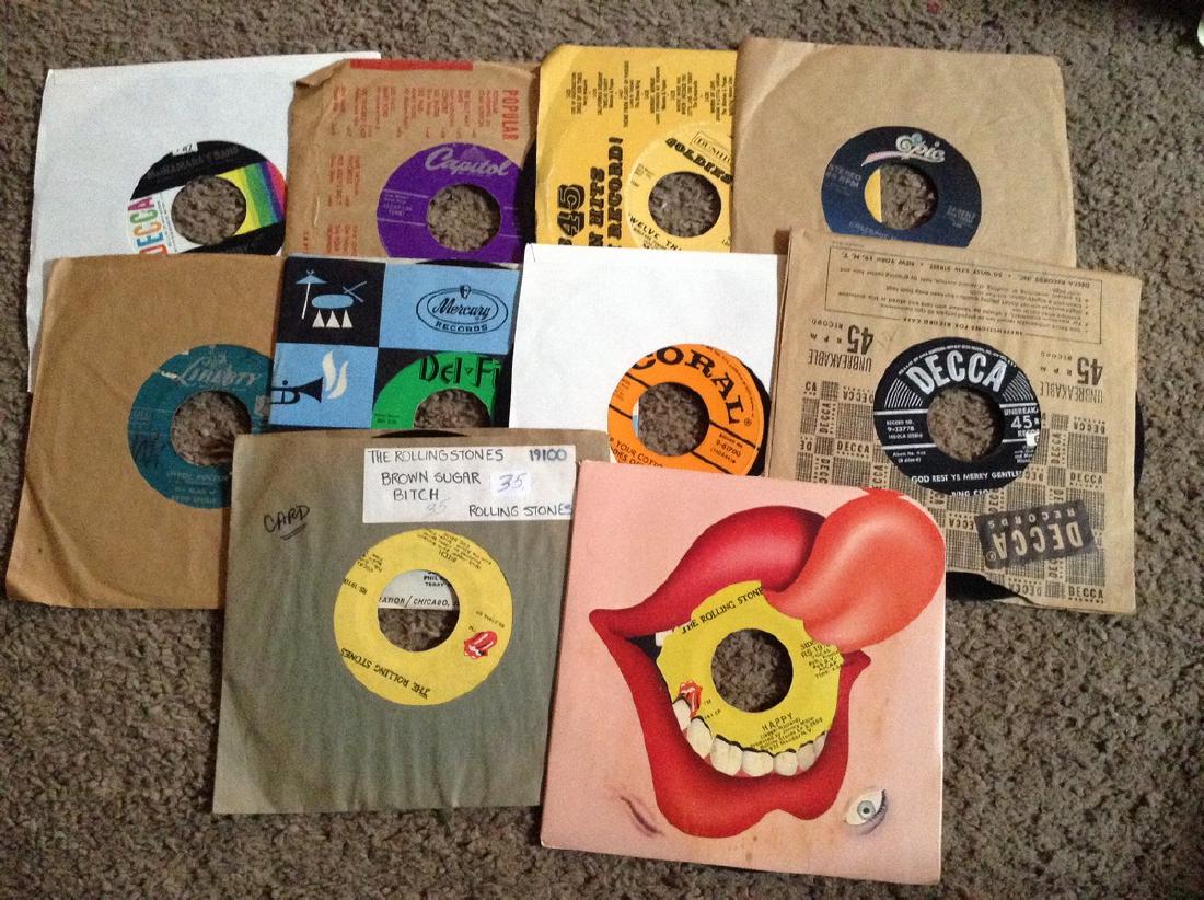 lot of 10 mixed artist 45 records (1 of 1)