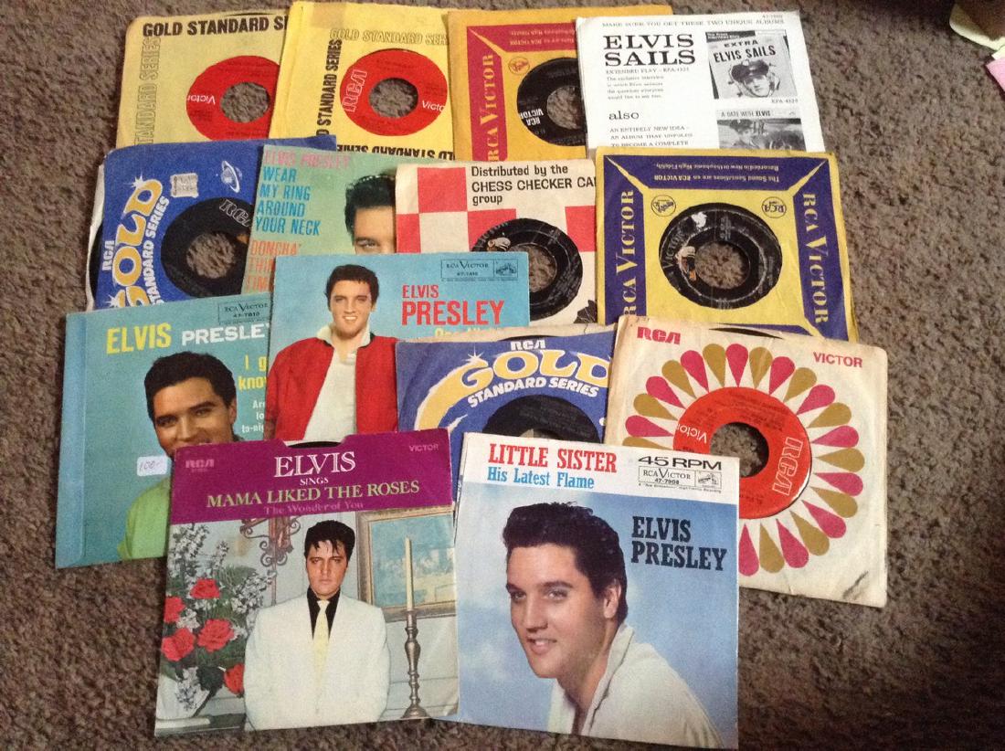 Lot of 14 Elvis Presley 45 records (1 of 1)