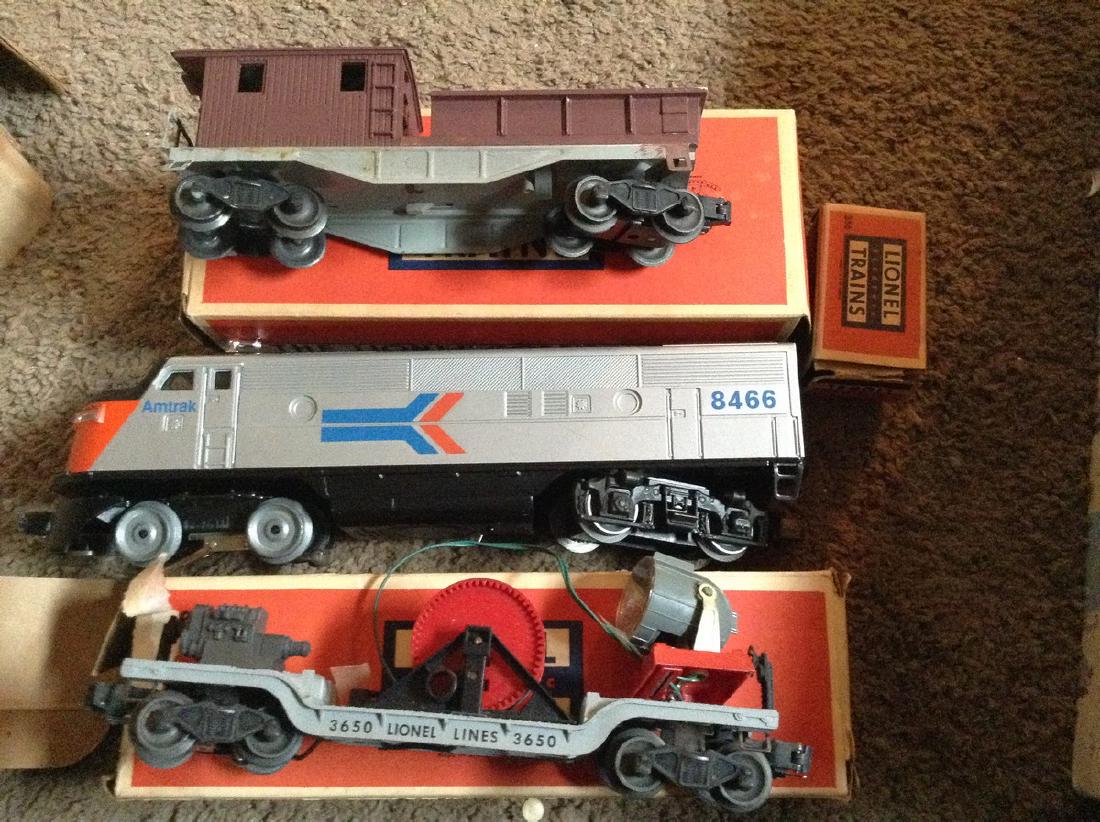 Amtrak Engine & 2 Lionel Train Cars (1 of 1)