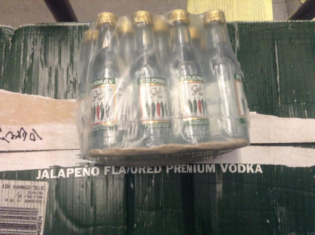 Jalapeno Flavored Premium Vodka 12 mini bottles (1 of 1)