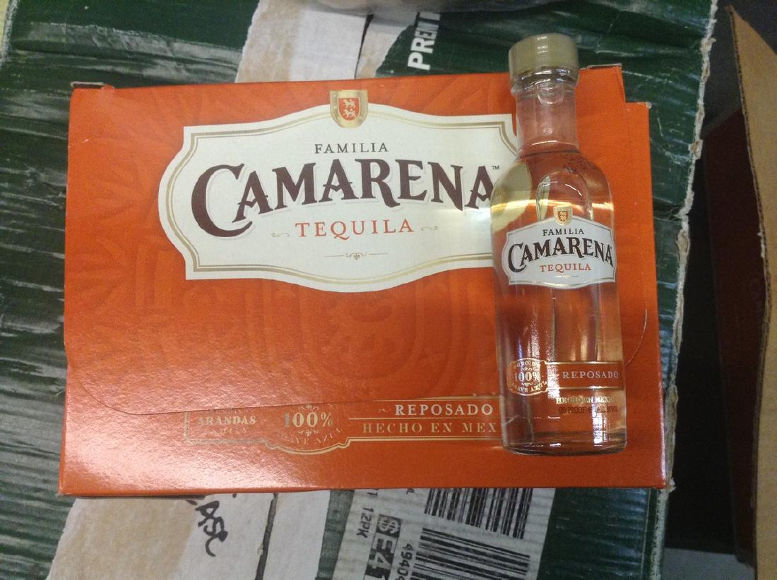 Camarena Familia Tequila 10 mini bottles: Any contents in bottle is Free; You are bidding on the bottle & unbroken tax stamp
