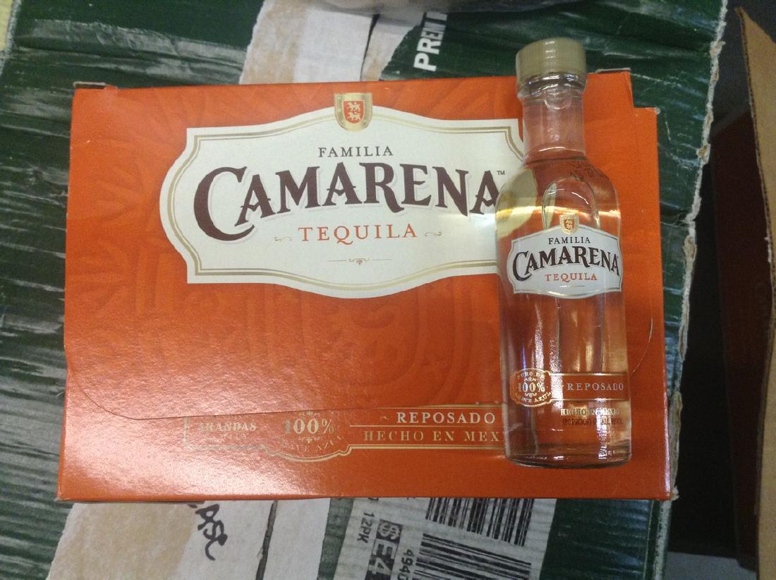Camarena Familia Tequila 10 mini bottles: Any contents in bottle is Free; You are bidding on the bottle & unbroken tax stamp