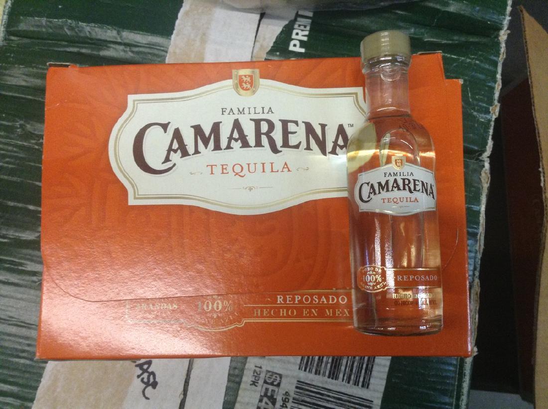 Camarena Familia Tequila 10 mini bottles: Any contents in bottle is Free; You are bidding on the bottle & unbroken tax stamp